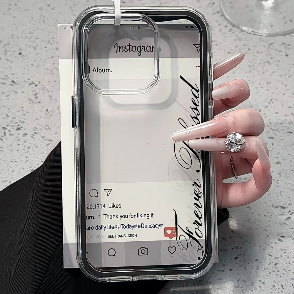 Phone Cases Transparent - غطاء هاتف شفاف بسيط من Forever
