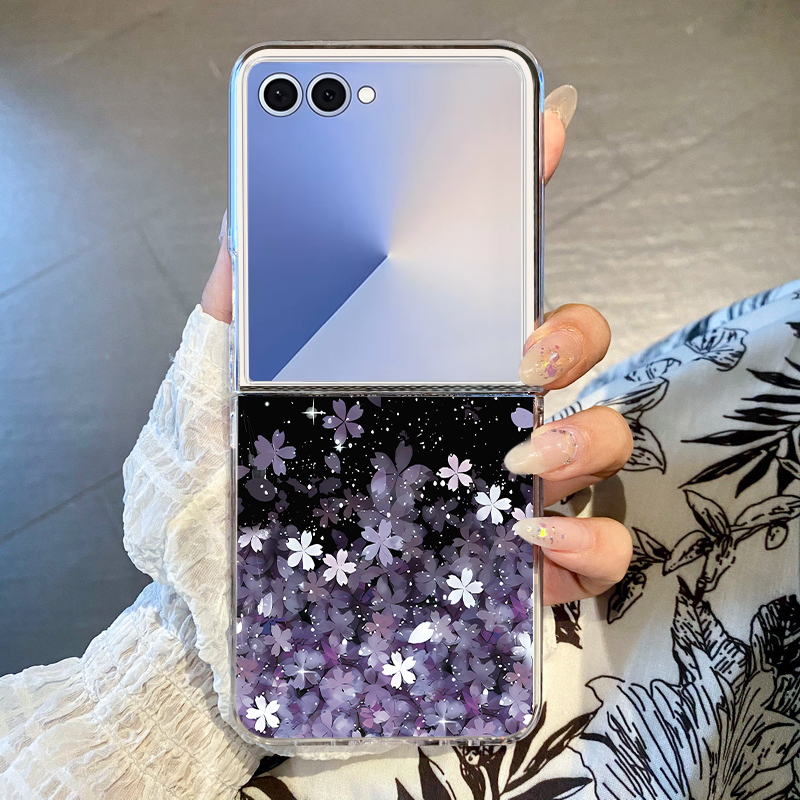 Phone Cases Z Flip 5 - غطاء هاتف صلب قابل للطي بتصميم