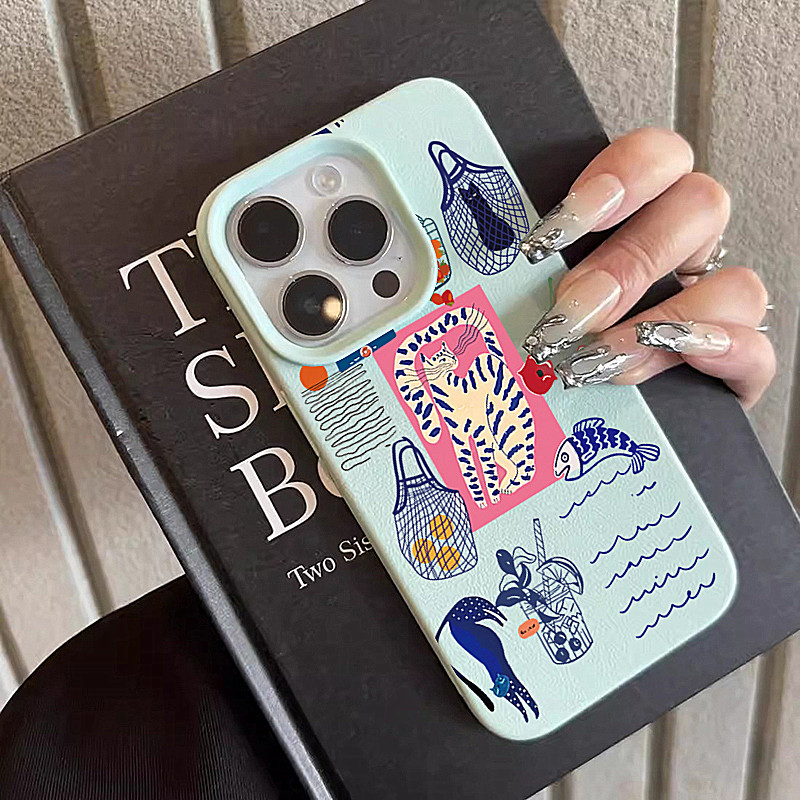 Phone Cases Protective - جرابات هاتف جديدة بتصميم قطة الكرز