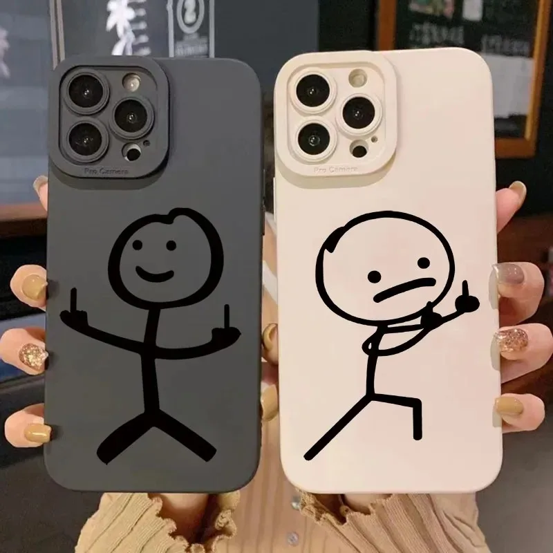 Phone Cases Protective - غطاء هاتف سيليكون مطفي بتصميم رجل