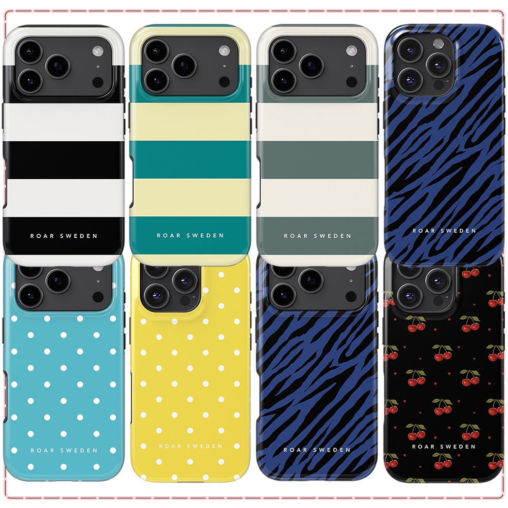 Phone Cases Sweden - غطاء هاتف Roar Sweden Blue Polka