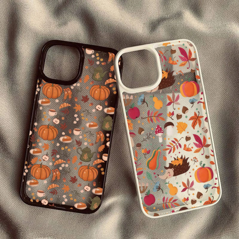 Phone Cases Transparent - اليقطين الخريف يترك جراب هاتف آيفون