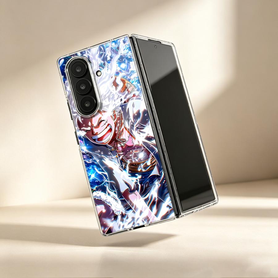 Phone Cases Z Fold 6 - غطاء هاتف شفاف ناعم بتصميم كرتوني