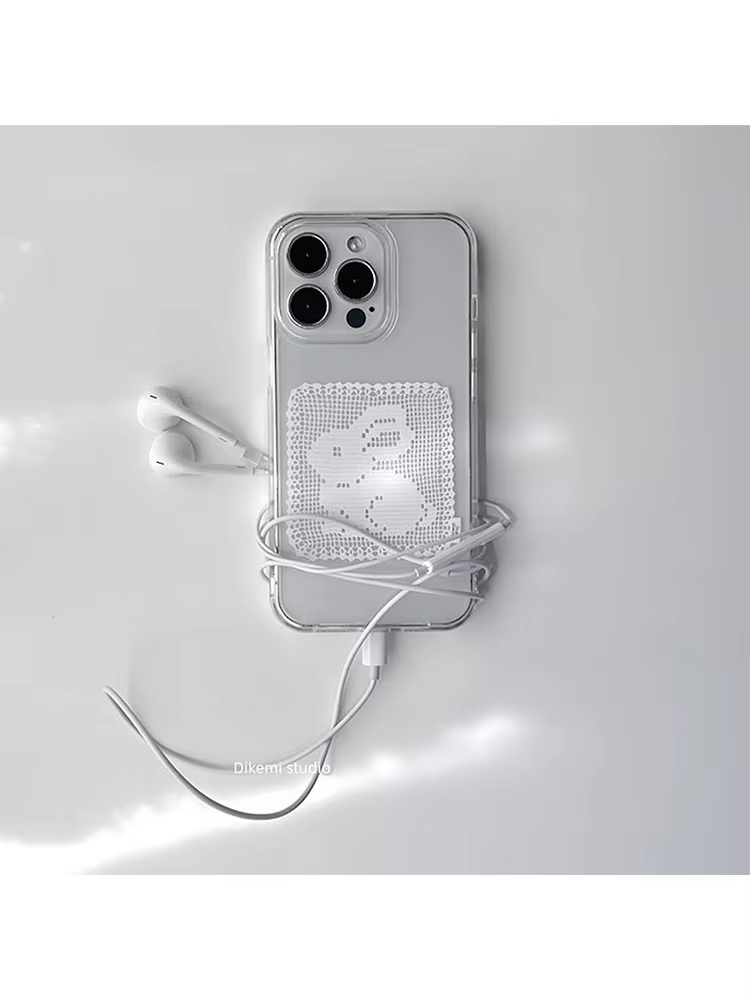 Phone Cases Cute Iphone 13 - غطاء هاتف كوري أبيض بنمط دانتيل