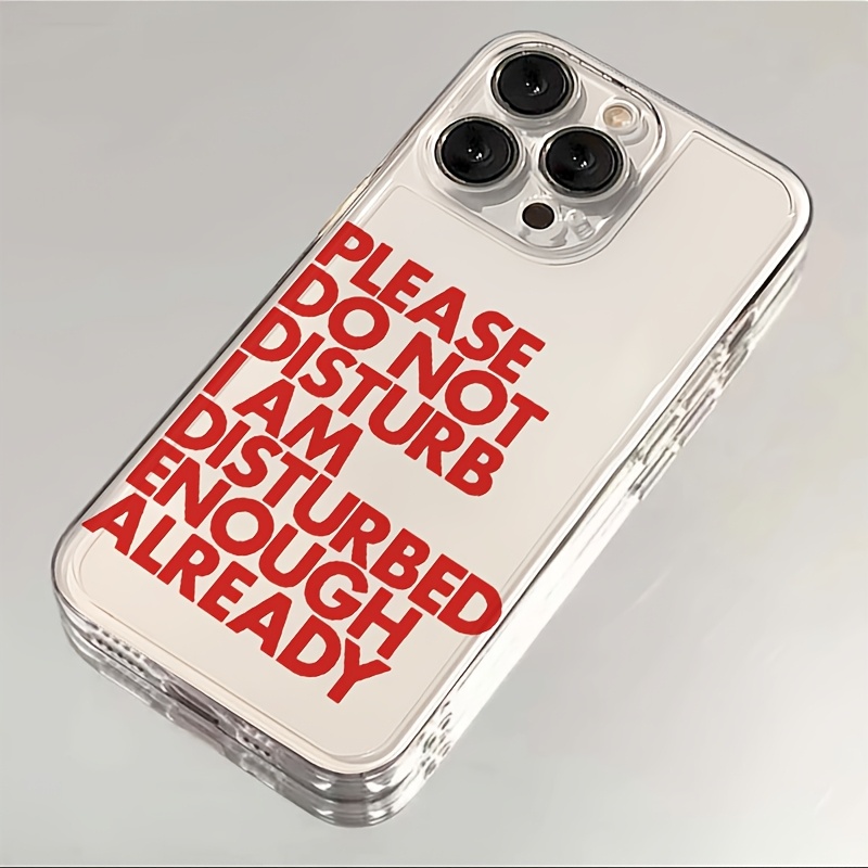 Phone Cases Transparent - غطاء هاتف بتصميم كلمات إنجليزية رائعة