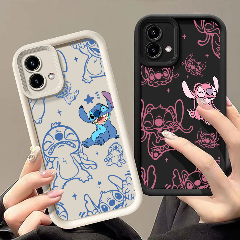 Phone Cases Disney - غطاء هاتف كرتوني بتصميم ستيتش وأنجل