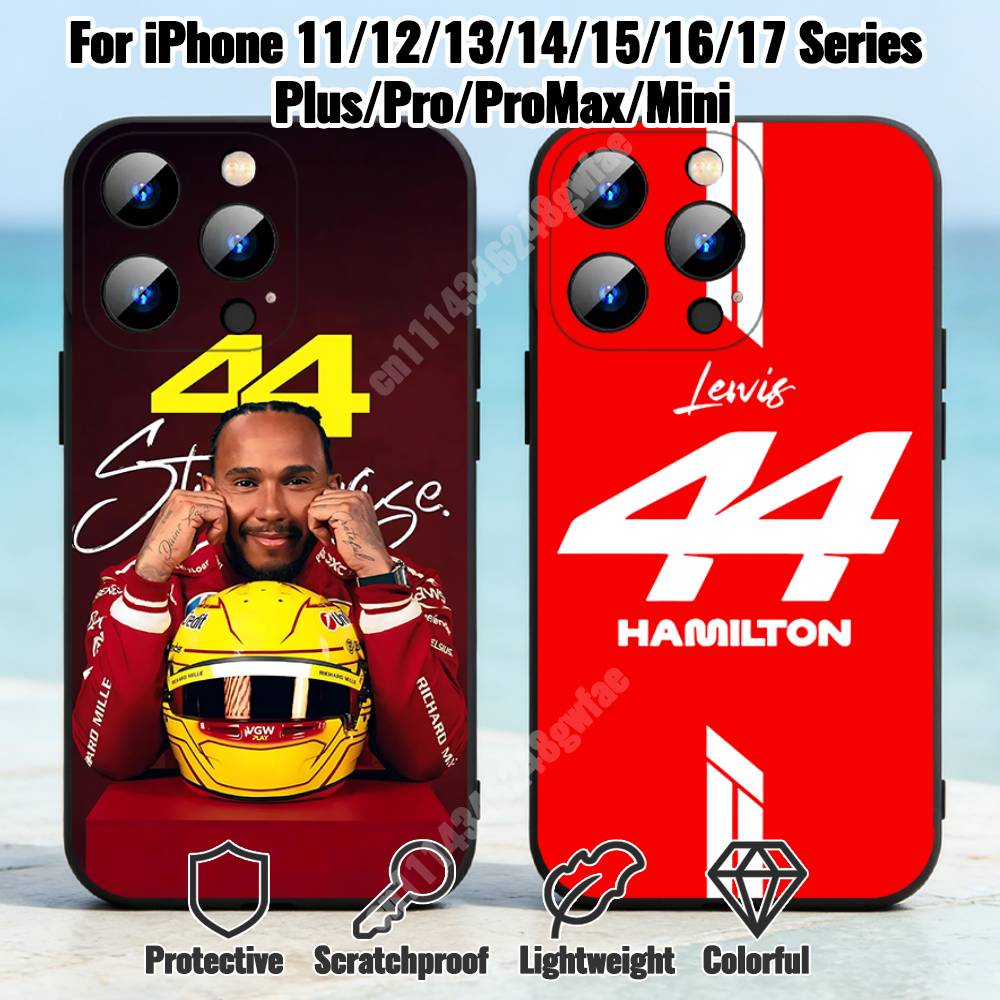Phone Cases Hamilton - غطاء هاتف LH44 L-Lewis Hamilton-S لآيفون