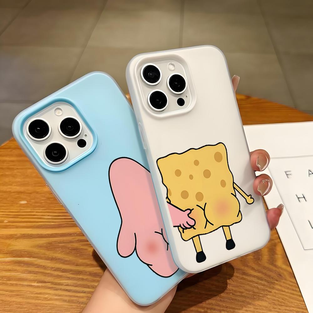 Phone Cases Cute Iphone 13 - جراب هاتف لطيف بتصميم سبونج بوبز