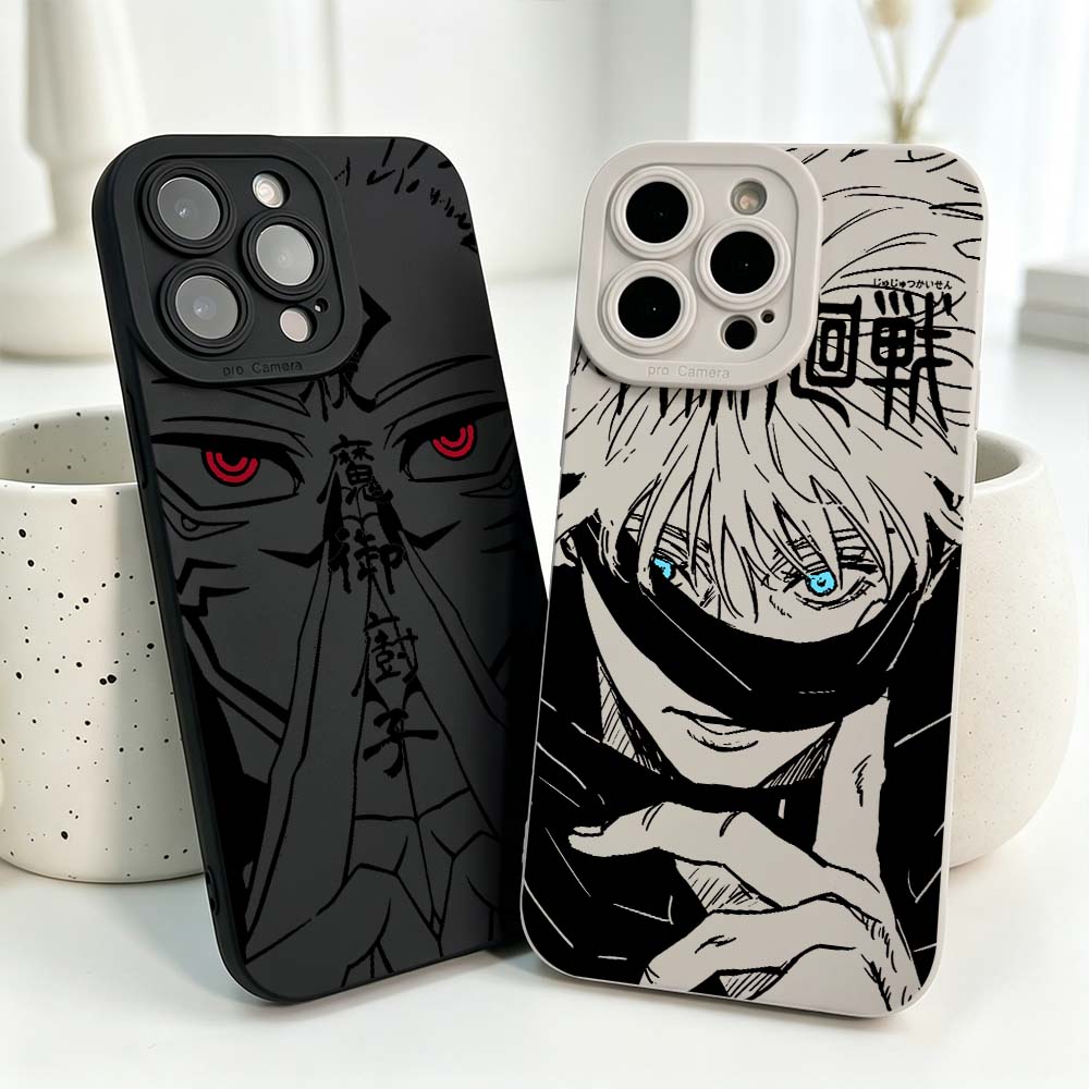 Phone Cases Xs Max - غطاء سيليكون أنيق بتصميم أنمي جوجوتسو