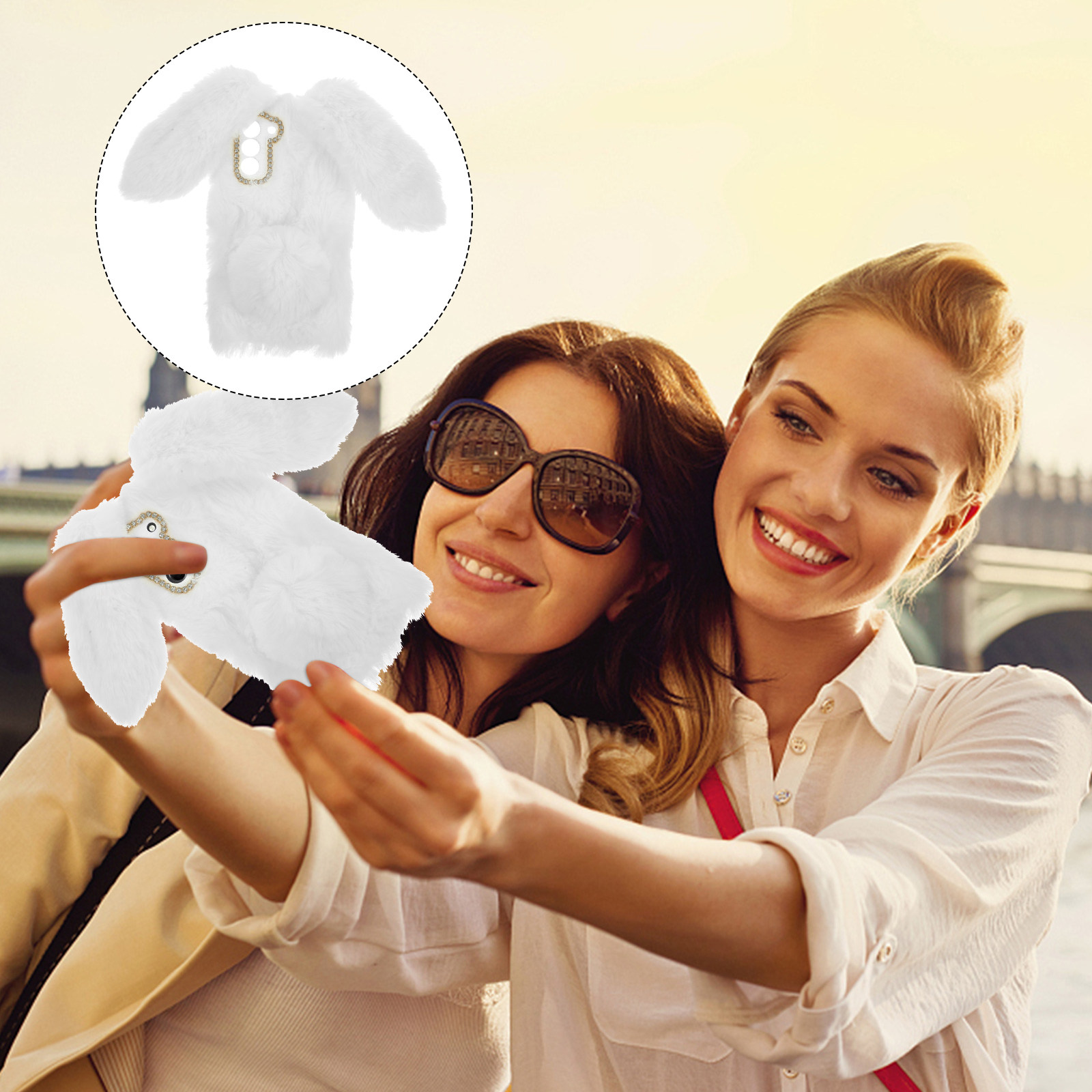 Phone Cases Protective - غطاء هاتف ناعم ودافئ بتصميم أذن