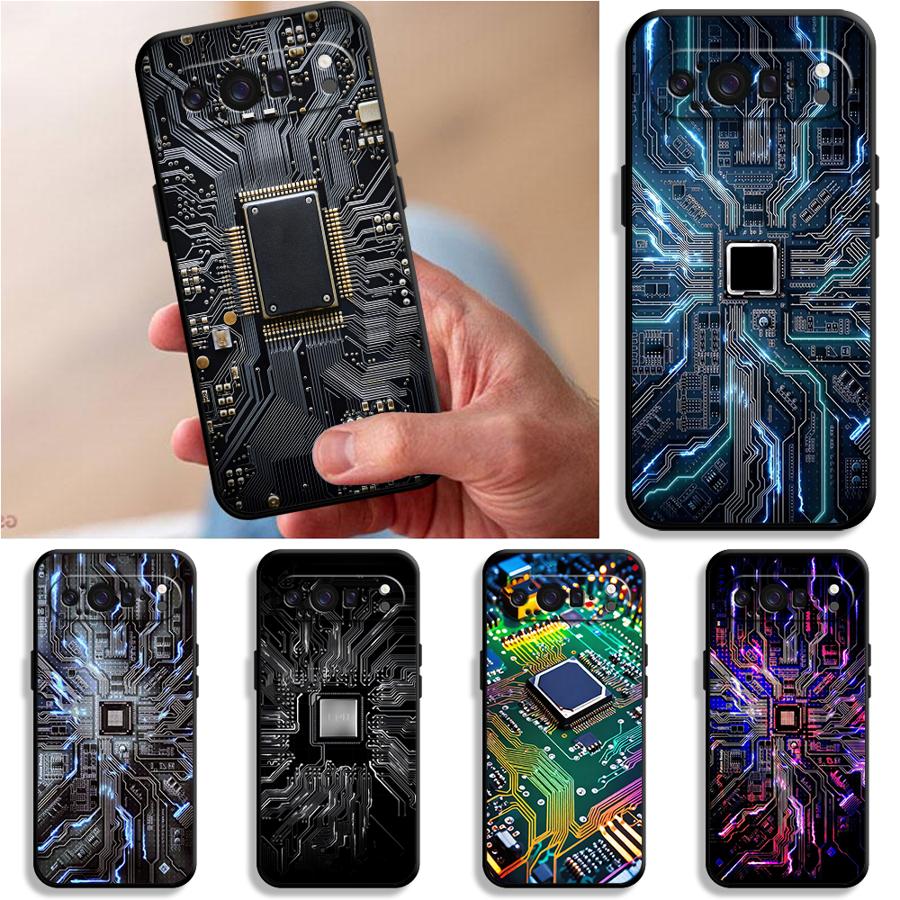 Phone Cases Pixel 10 Pro - غطاء هاتف بتصميم لوحة دوائر كهربائية