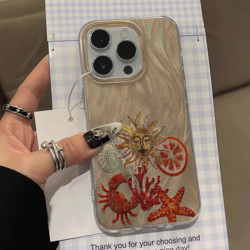 Phone Cases For Samsung S21 5G - جراب هاتف بتصميم مرجاني أحمر بتأثير