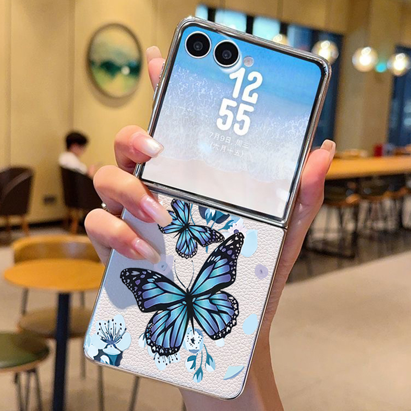 غطاء هاتف من الجلد الصناعي بتص - مراجعة Phone Cases Z Flip 5 وسعره