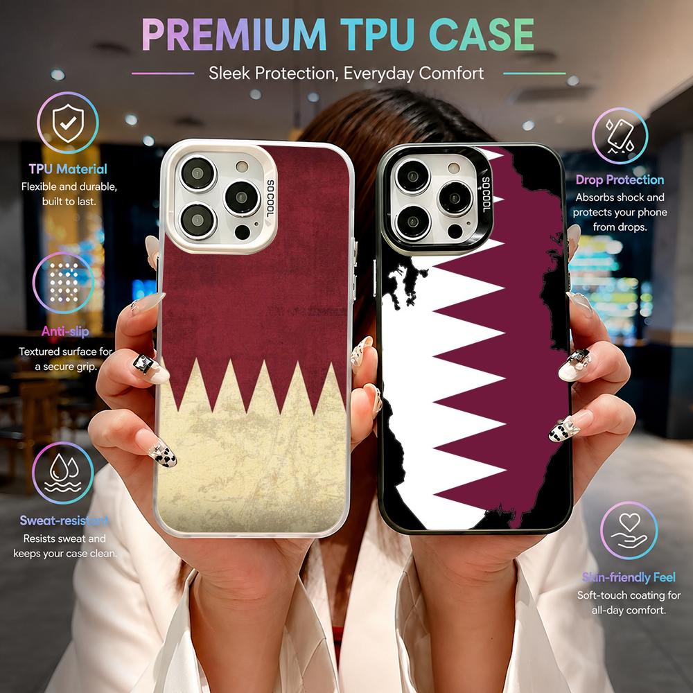 غطاء هاتف رياضي بتصميم علم قطر - مراجعة Phone Cases Qatar وسعره