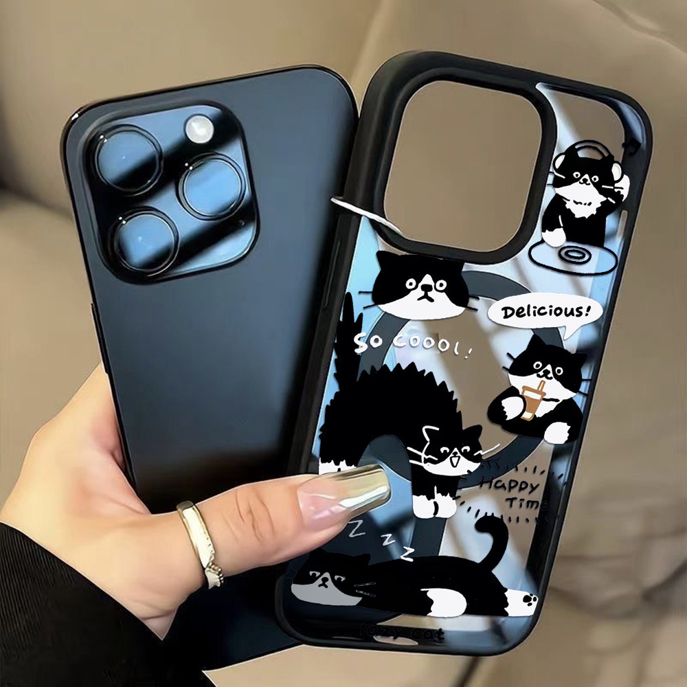 مضحك القطة السوداء شحن لاسلكي  - مراجعة Phone Cases Magsafe وسعره