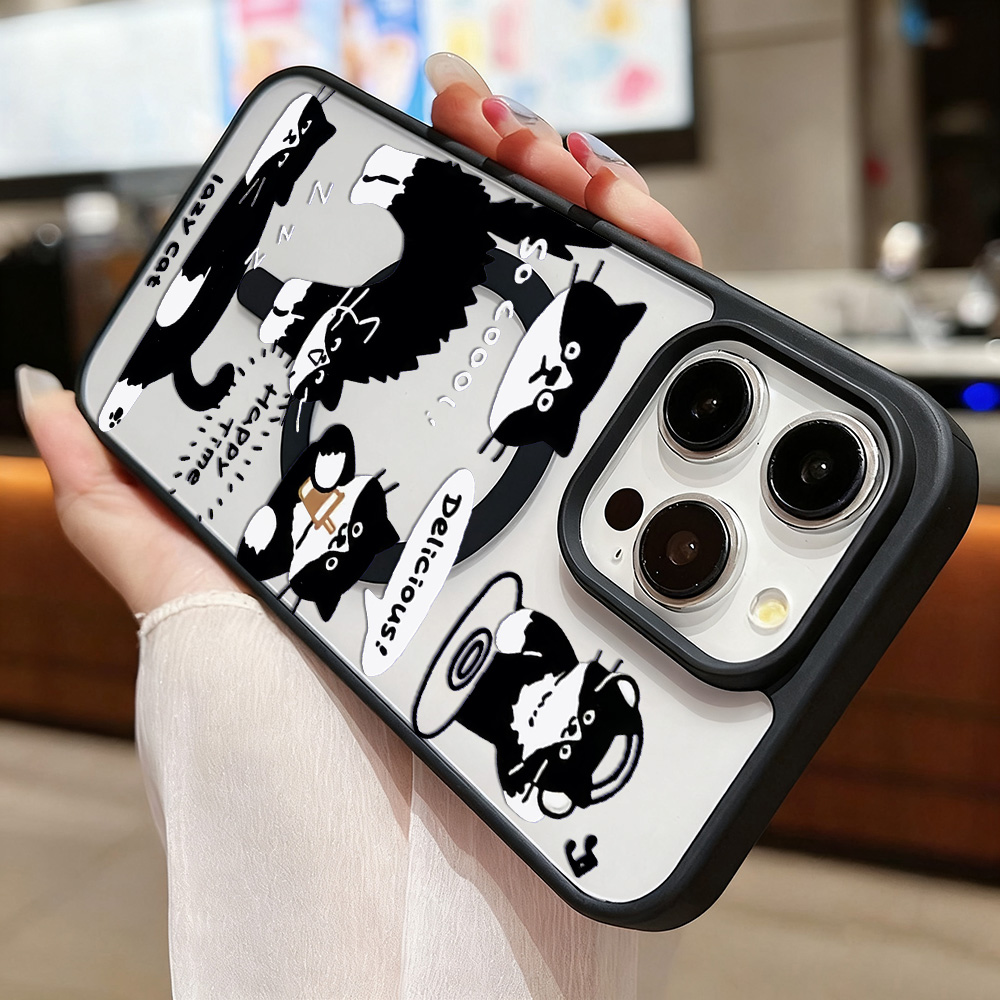 مضحك القطة السوداء شحن لاسلكي  - مراجعة Phone Cases Magsafe وسعره