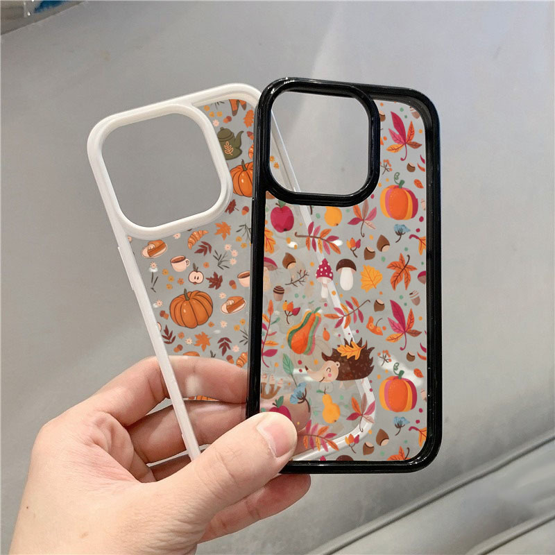 اليقطين الخريف يترك جراب هاتف  - مراجعة Phone Cases Transparent وسعره