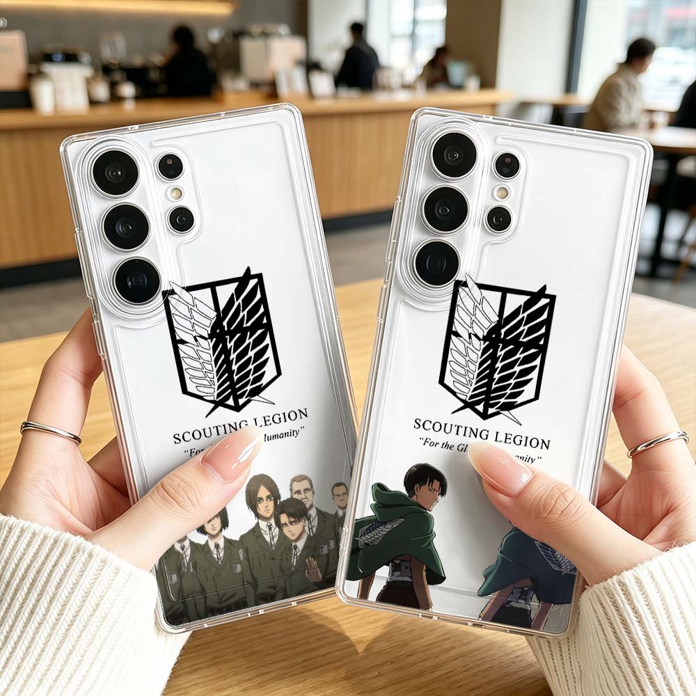 غطاء هاتف شفاف بشعار أنمي هجوم - مراجعة Phone Cases For Samsung S21 5G وسعره