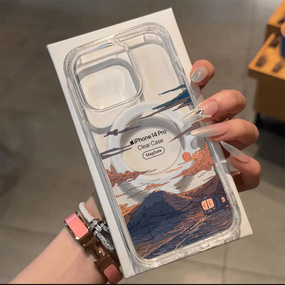 جراب هاتف عصري بنمط غروب الشمس - مراجعة Phone Cases Magsafe وسعره
