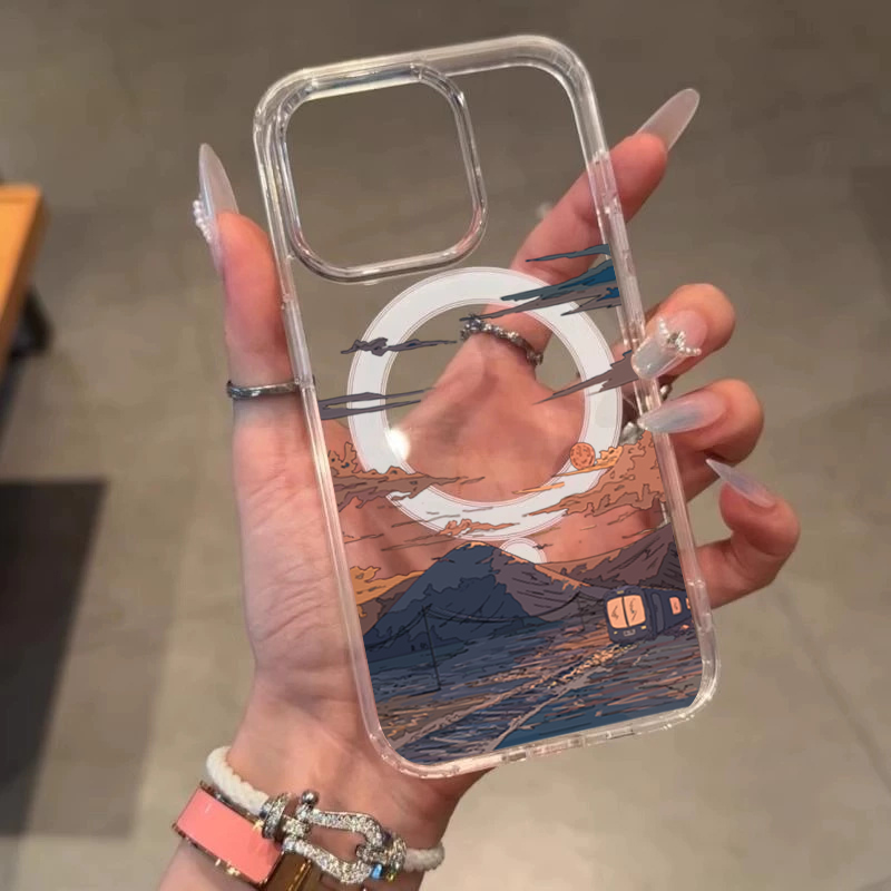 جراب هاتف عصري بنمط غروب الشمس - مراجعة Phone Cases Magsafe وسعره