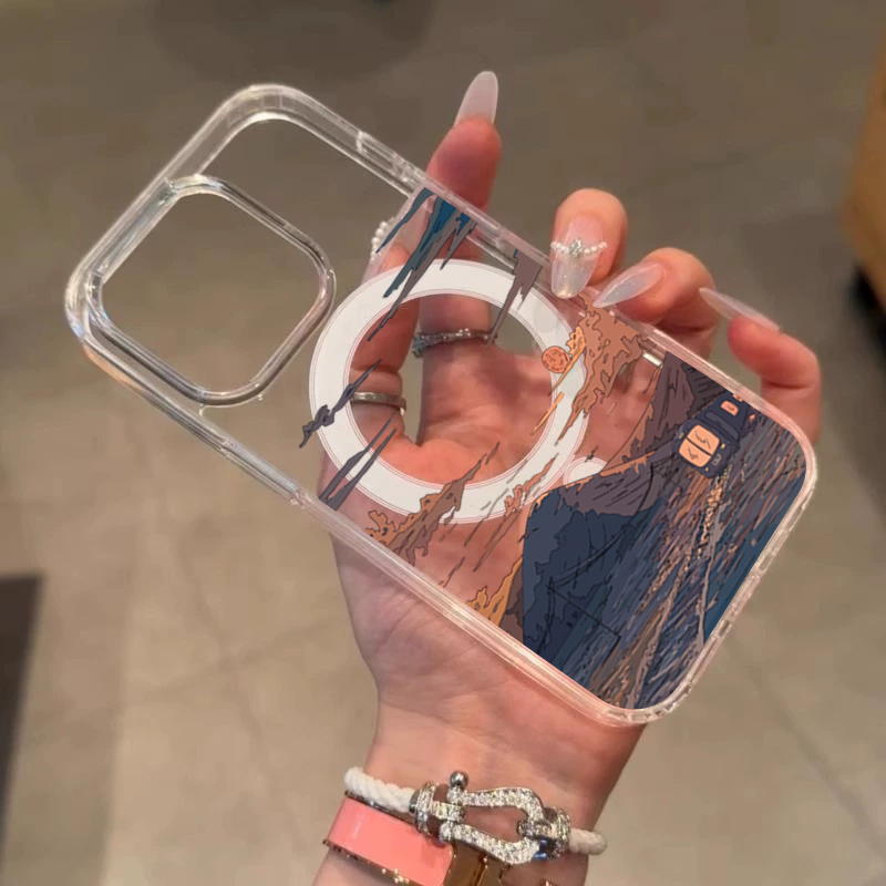 جراب هاتف عصري بنمط غروب الشمس - مراجعة Phone Cases Magsafe وسعره