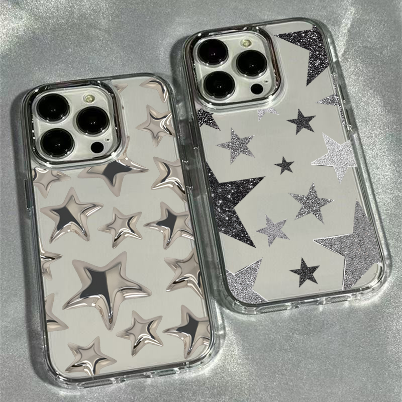 غطاء هاتف شفاف بنمط نجمة لامعة - مراجعة Phone Cases Transparent وسعره