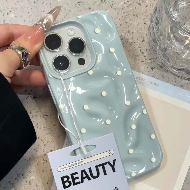 أسود أبيض أزرق منقطة جراب هاتف - مراجعة Phone Cases Cute Iphone 13 وسعره