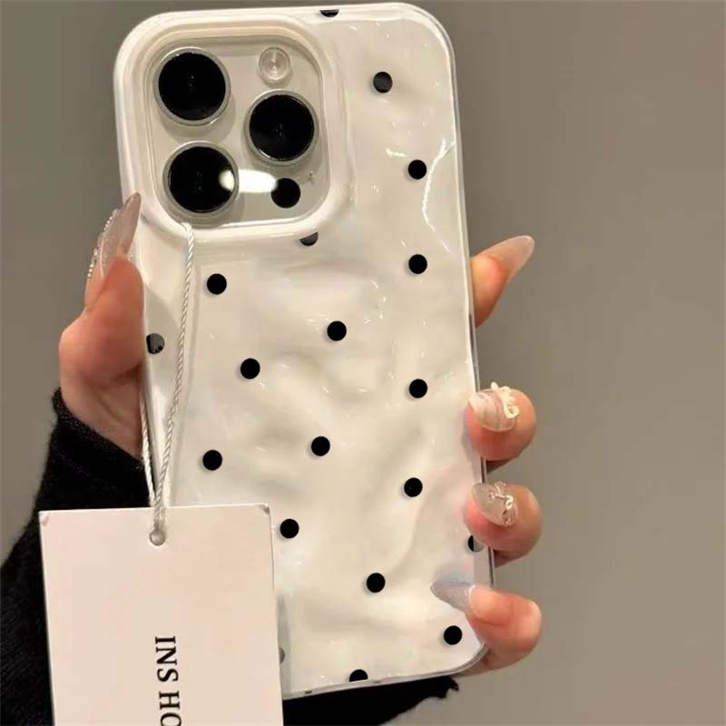 أسود أبيض أزرق منقطة جراب هاتف - مراجعة Phone Cases Cute Iphone 13 وسعره