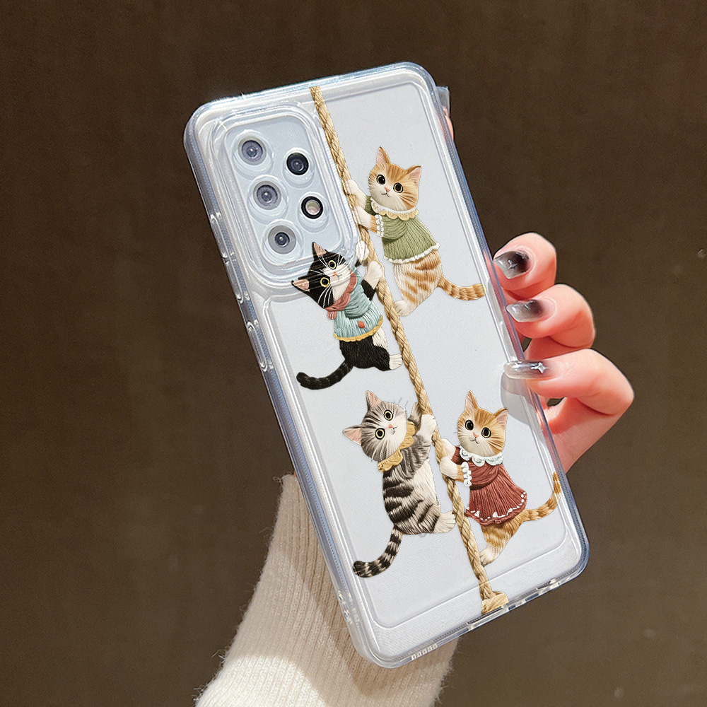 جراب هاتف سيليكون بتصميم القط  - مراجعة Phone Cases For Samsung S21 5G وسعره