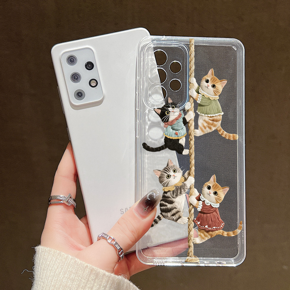 جراب هاتف سيليكون بتصميم القط  - مراجعة Phone Cases For Samsung S21 5G وسعره